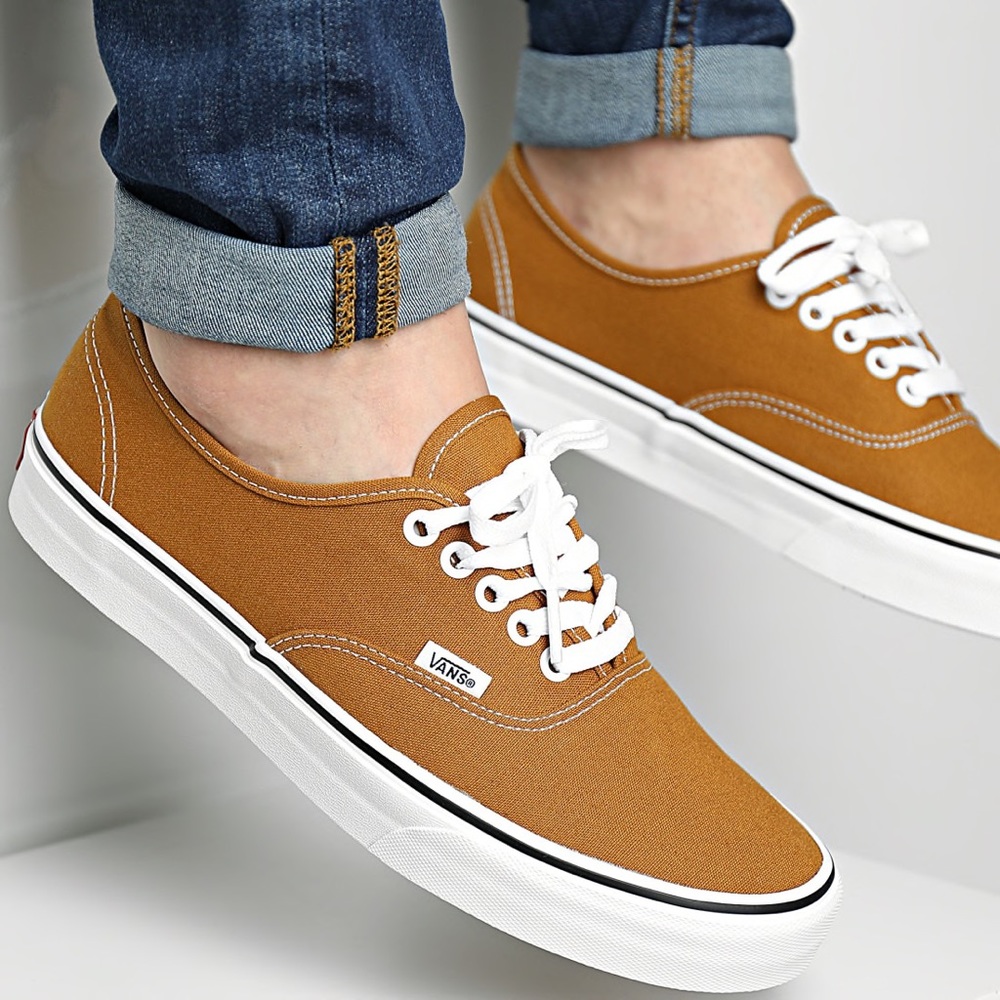 EUC Vans Authentic Golden Brown/True White Low-top Sneaker Women’s 9.0/Mens 7.5
